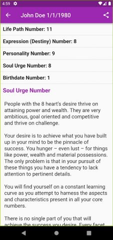Numerology Calculator Online для Android — скриншот 5