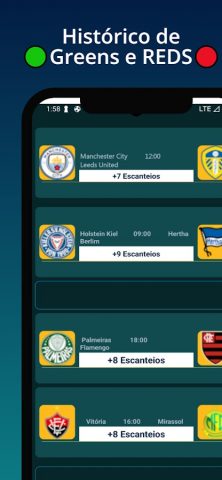 O Robô de Analises Escanteios для Android — скриншот 5