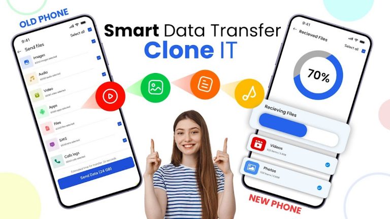 Обмен данными: Clone It для Android — скриншот 1
