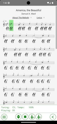 Ocarina Tabs для Android — скриншот 1