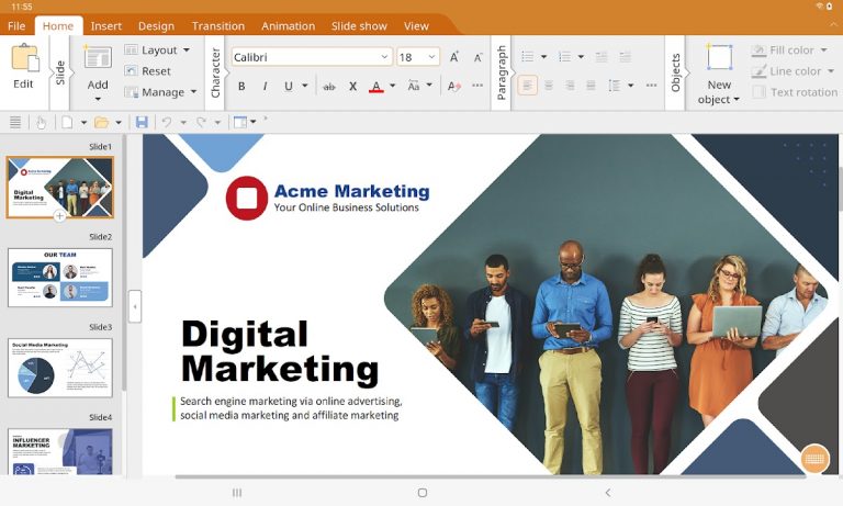 Office NX: Presentations для Android — скриншот 5