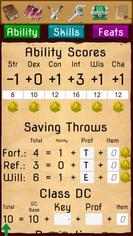 PF2 Character Sheet для Android — скриншот 4