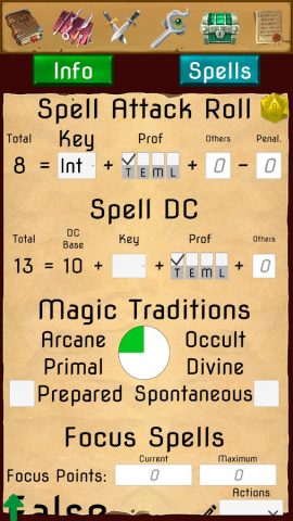 PF2 Character Sheet для Android — скриншот 5