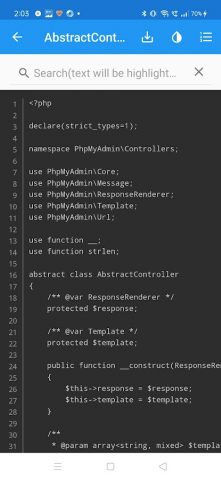 PHP Viewer для Android — скриншот 2