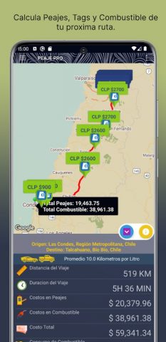 Peaje PRO Peajes y Combustible для Android — скриншот 2