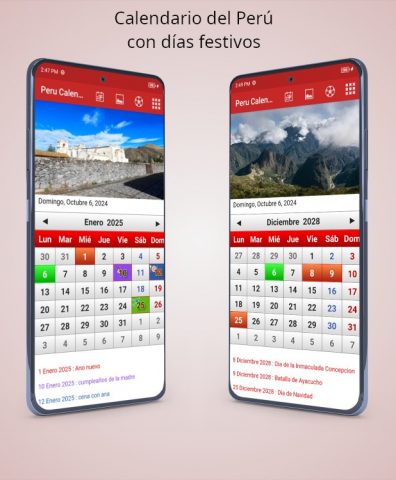 Peru Calendario 2025 для Android — скриншот 4
