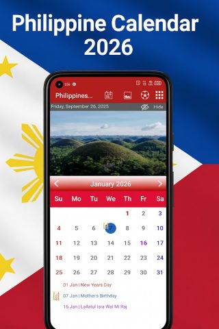Philippines Calendar 2026 для Android — скриншот 2