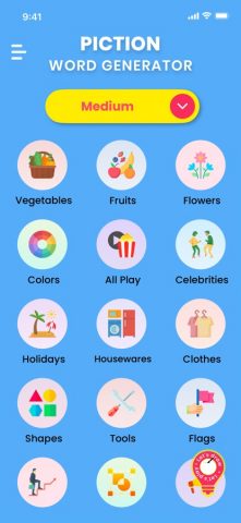 Piction Word Generator для iOS — скриншот 1
