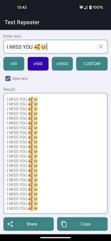 Повторитель текста 10000 для Android — скриншот 4