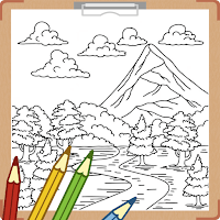 Природа Пейзаж Раскраска для Android