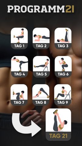 Programm 21: Workouts zuhause для Android — скриншот 1