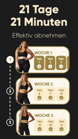 Programm 21: Workouts zuhause для Android — скриншот 3