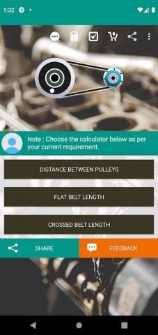Pulley Calculator для Android — скриншот 1