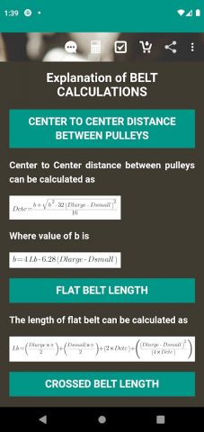 Pulley Calculator для Android — скриншот 5