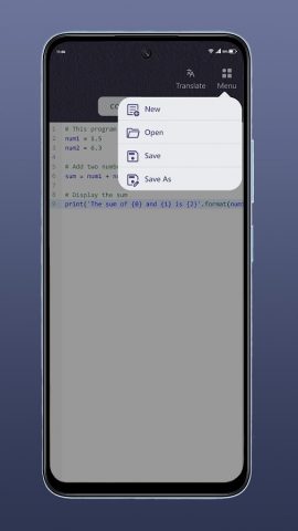 Python Editor для Android — скриншот 2