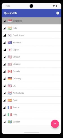 QuickVPN для Android — скриншот 1