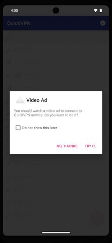 QuickVPN для Android — скриншот 3