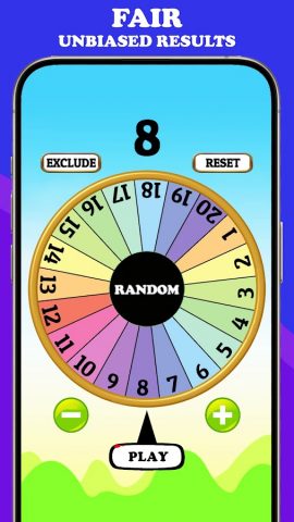 Cлучайное число рулетка для Android — скриншот 1
