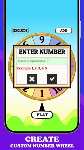Cлучайное число рулетка для Android — скриншот 2