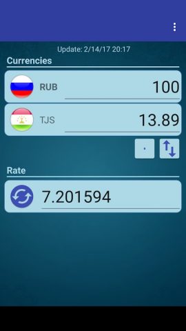 RUB x TJS для Android — скриншот 1