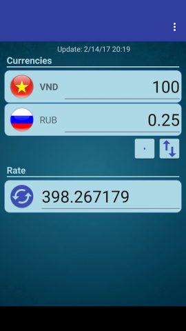 RUB x VND для Android — скриншот 2