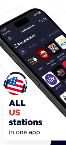 Радио США – Онлайн FM и AM для iOS — скриншот 1