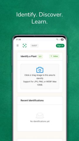 Распознавание растений для Android — скриншот 1