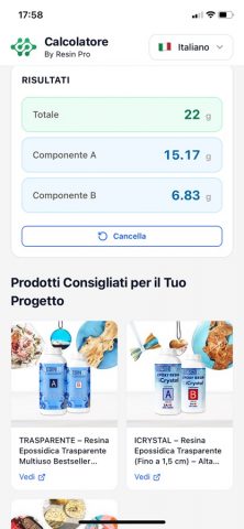 Resin Calculator для iOS — скриншот 2