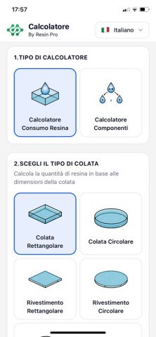 Resin Calculator для iOS — скриншот 3