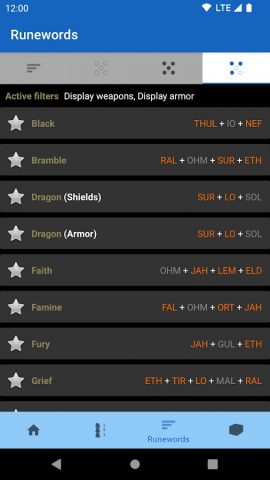 Runeword finder for Diablo II для Android — скриншот 5