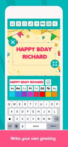 С Днем Рождения Открытка для iOS — скриншот 3