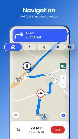 Спутниковый вид — Карты－Радар для Android — скриншот 3