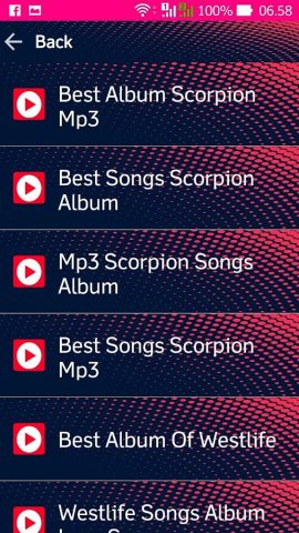 Scorpions Songs Album для Android — скриншот 4