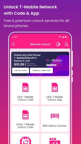 Сеть T-Mobile: разблокировка для Android — скриншот 2