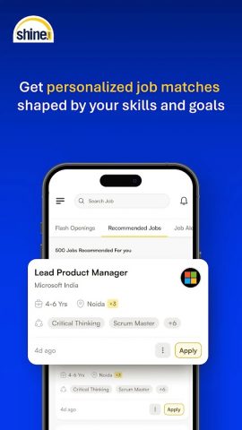 Shine.com Job Search App для Android — скриншот 4