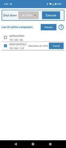 Shutdown PC on Timer для Android — скриншот 3