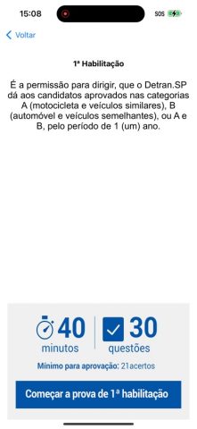 Simulado Detran.SP для iOS — скриншот 5