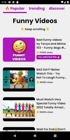 Смешные видео для Android — скриншот 4