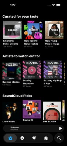 Soundloud: The Music You Love для iOS — скриншот 1