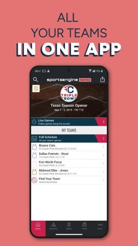 SportsEngine Tourney для Android — скриншот 2