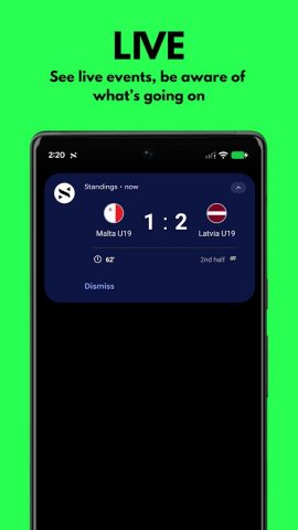 Standings Live Score & Widgets для Android — скриншот 4
