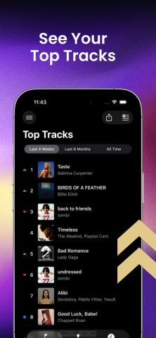 Statiks: Spotify Stats Tracker для iOS — скриншот 2