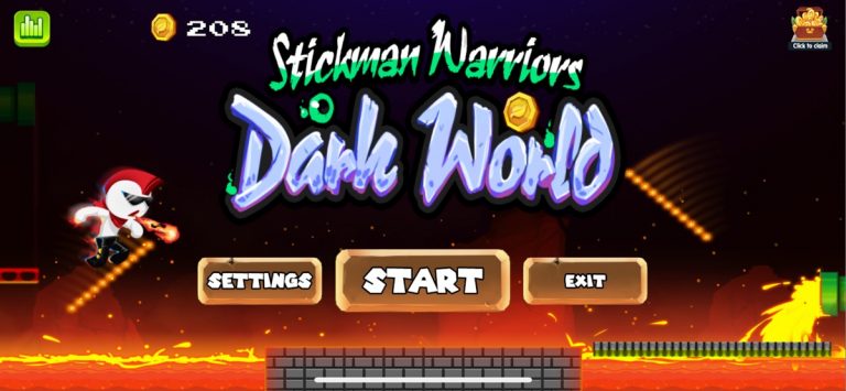 Stickman Warriors : Dark World для iOS — скриншот 1