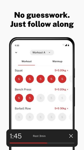 Stronglifts 5×5 Workout для Android — скриншот 2