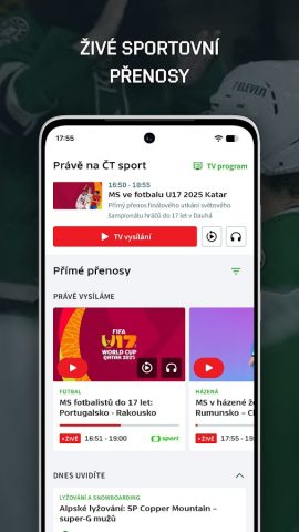 ČT sport для Android — скриншот 2