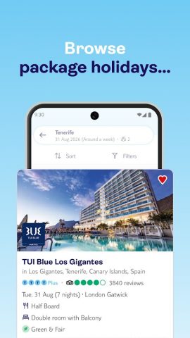 TUI: Holidays, Travel, Flights для Android — скриншот 3