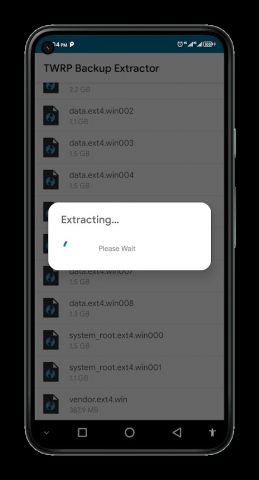 TWRP Backup Extractor для Android — скриншот 3