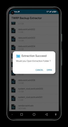 TWRP Backup Extractor для Android — скриншот 4