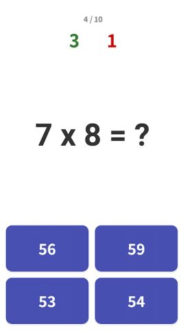 Таблица умножения — Математика для Android — скриншот 4