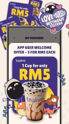 Tealive MY — Order Bubble Tea для Android — скриншот 1